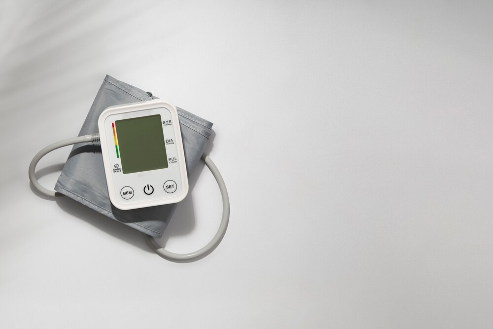 Top view of tensiometer for checking blood pressure